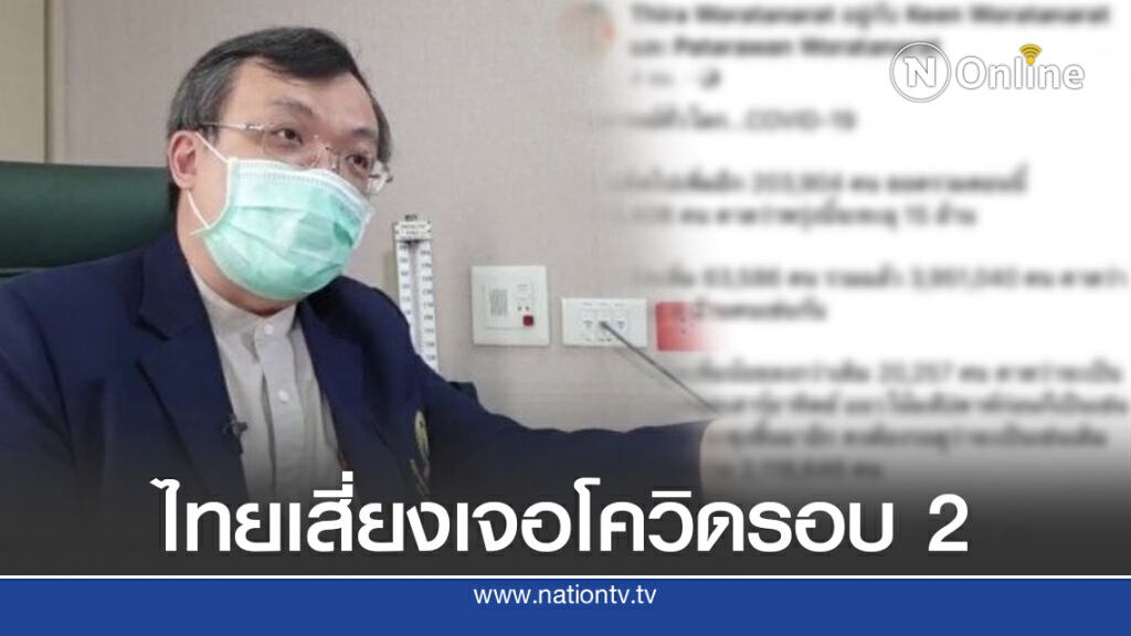 "หมอธีระ" เตือนไทย ส.ค. เสี่ยงเจอโควิด-19 รอบ 2