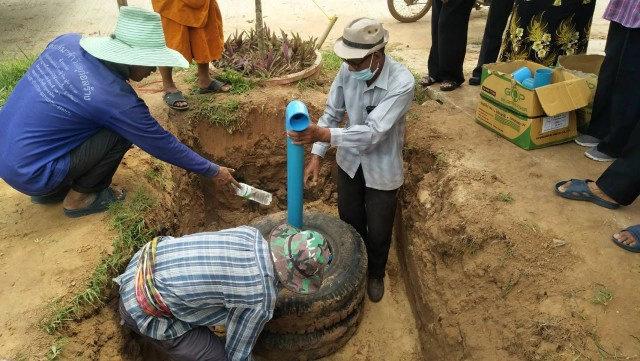 สร้างธนาคารน้ำใต้ดินแก้ปัญหาท่วมแล้งในวัด