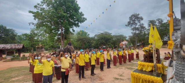 ช้างพลายมงคลร่วมเปิดกรวยถวายพระพร ในหลวง รัชกาลที่ 10