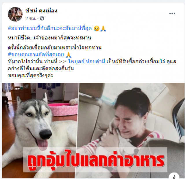 แจ้งข่าวดี "น้องกล้วยเชื่อม" ได้กลับบ้านแล้วนะทุกคน