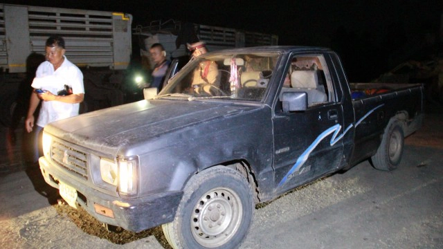 คนร้ายแอบขโมยดูดน้ำมันรถบรรทุกโรงโม่หิน