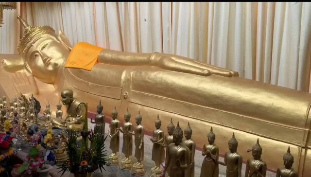 หนึ่งเดียวในไทย พระนอนทรงเทริดมโนราห์อายุกว่าพันปี
