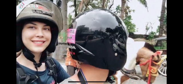 "แมท" อวดคลิปสุดหวานซ้อนท้าย "สงกรานต์" ชมเมืองเชียงใหม่