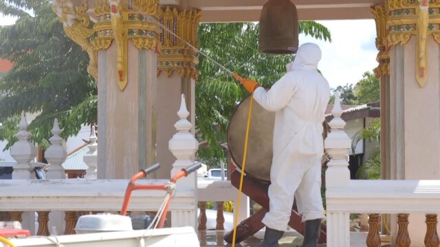 ระดมทำความวัดปลอดโควิค-19เฉลิมพระเกียรติสมเด็จพระพันปีหลวง
