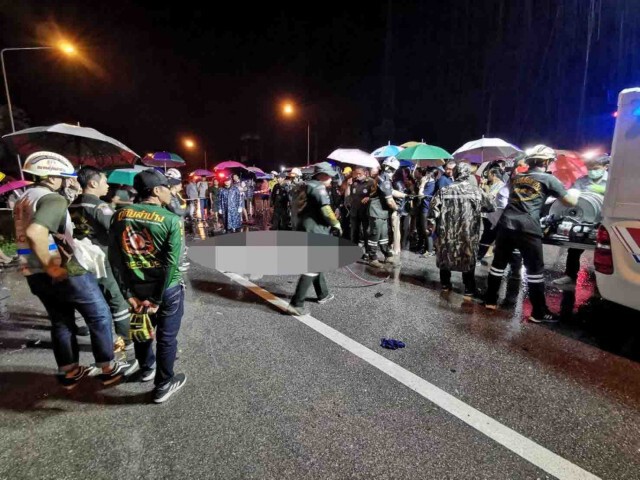 ซิ่งฝ่าสายฝนชนสนั่นดับ2เจ็บ4