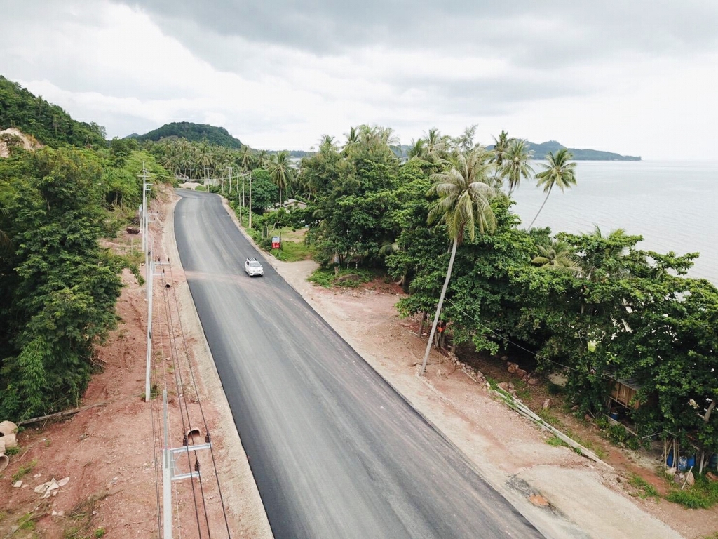 ทางหลวงชนบทสร้างถนนเลียบชายฝั่งทะเลภาคใต้