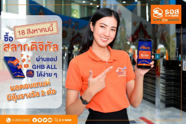 ธอส.เปิดบริการซื้อสลากออมทรัพย์ผ่านแอป GHB ALL