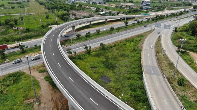 ทางหลวงปรับปรุงแยกต่างระดับบางปะอินแล้วเสร็จ