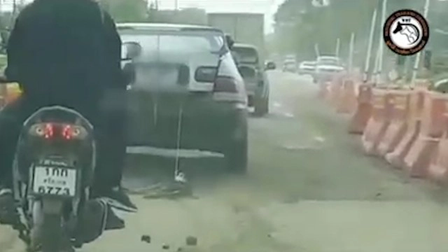 เจอแล้ว ผู้ก่อเหตุคลิปรถลากหมาดับคาถนน พบ เป็นพระกับเด็กวัด