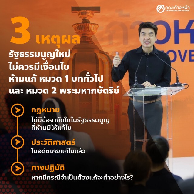 "ปิยบุตร" แนะไม่ควรปิดช่องแก้ รธน.หมวด 1-2 อดีตเคยมีการแก้มาแล้ว