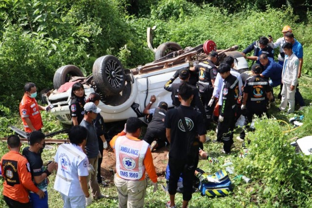 ผู้คุมซิ่งเสียหลักทางโค้งชนหนุ่ม TOT ดับ