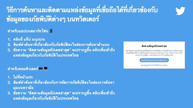 ทวิตเตอร์ผุดบริการแจ้งเตือนภัยพิบัติ