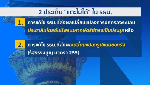 รธน.หมวด 1-2 แตะไม่ได้ หรือ ใครปิดสวิตช์?