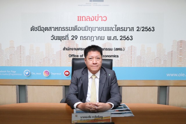ดัชนีผลผลิตอุตสาหกรรม ก.ค. ขยายตัว3.12%