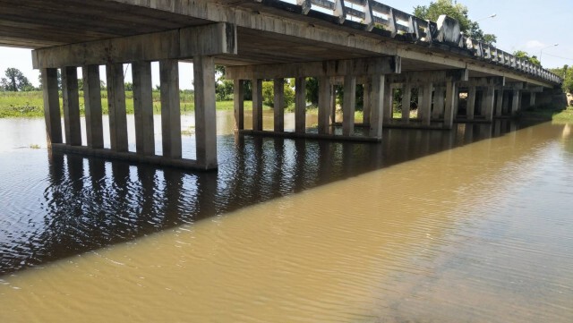 ฝนตกต่อเนื่องระดับน้ำในลำน้ำจักราชเพิ่มสูงขึ้น