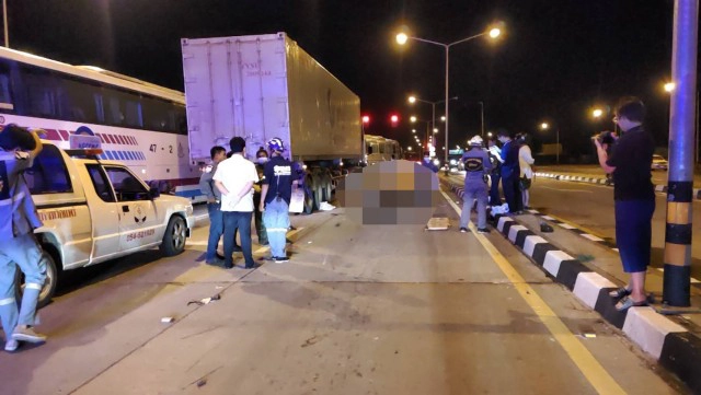 หนุ่มแพร่ซิ่งจยย.กลับอยุธยาชนท้ายพ่วงพ่วงดับ