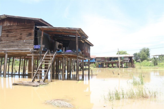 แม่น้ำยมล้นตลิ่งท่วมขังบ้านเรือนชาวพิจิตร