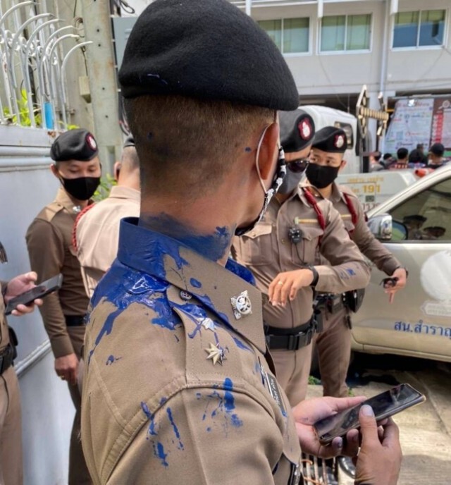 Police Thailand News ตำหนิม็อบสาดสีตำรวจ ทำแล้วไม่เกิดประโยชน์กับใคร