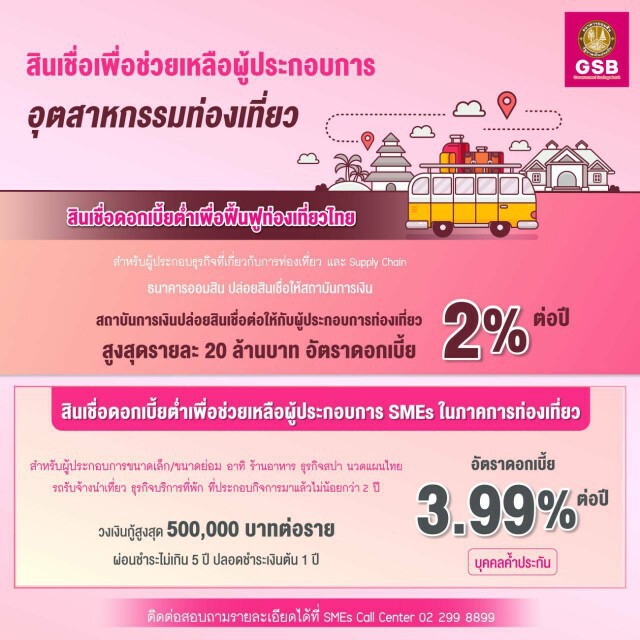 ออมสินปล่อยกู้ซอฟต์โลนธุรกิจท่องเที่ยว 1.5 หมื่นล้าน