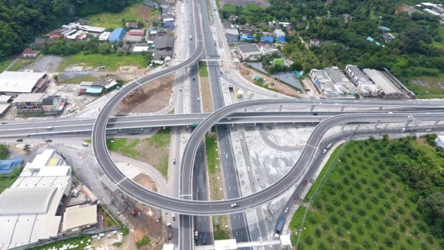 เสร็จแล้ว!! ทางแยกต่างระดับ 'ทุ่งสง' บูมมาเลเซีย-สิงคโปร์