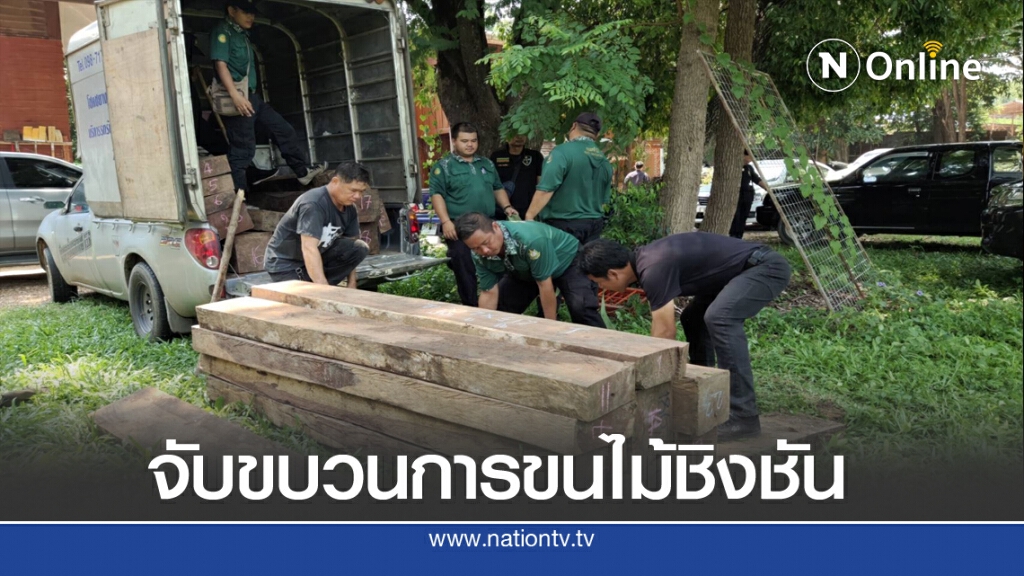 รวบขบวนการขนไม้ชิงชันส่งนอก