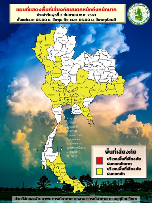อุตุฯ ชี้ ทุกภาคเสี่ยง ระวังอันตรายจากฝนตกหนัก
