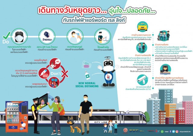 'แอร์พอร์ตลิงก์' เตรียมอำนวยความสะดวกช่วงหยุดยาว