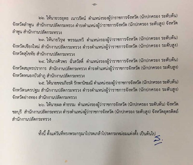 ครม.เคาะตั้ง "ผู้ว่าฯ-ผู้ตรวจราชการ" 26 ตำแหน่ง