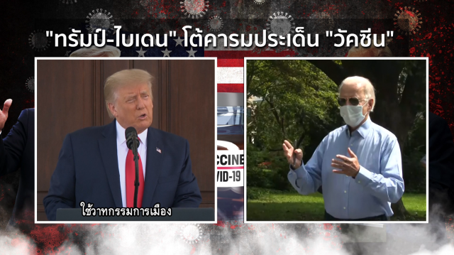 "วัคซีนโควิด-19" จุดปะทะใหม่ศึกเลือกตั้งสหรัฐฯ