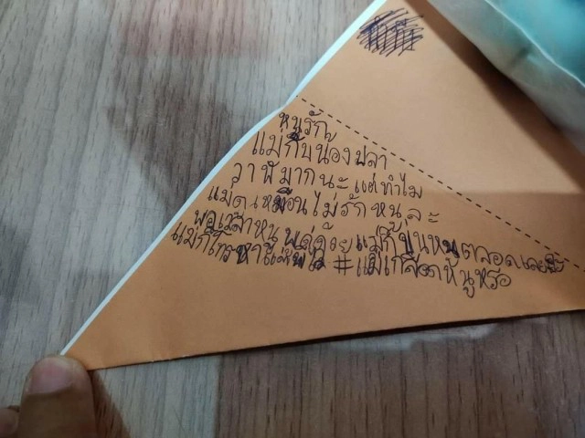 หนูน้อยเผยความในใจ ฝากข้อความถึงแม่สุดเศร้า