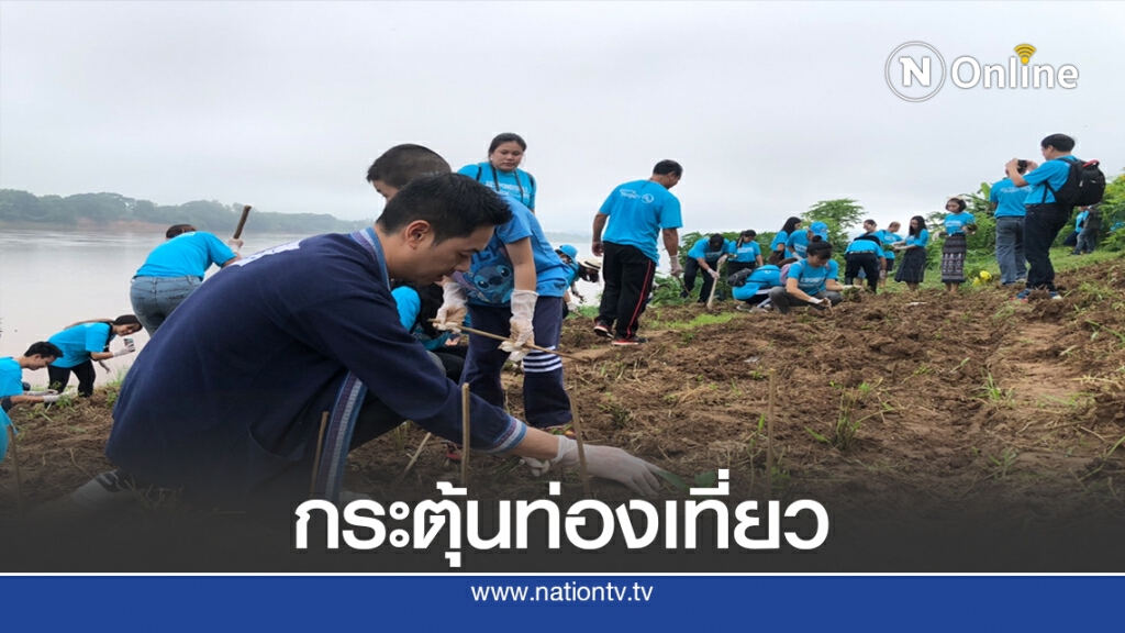 ปลูกดอกไม้ริมโขงกระตุ้นท่องเที่ยวเชียงคาน ปลูกดอกไม้ริมโขงกระตุ้นท่องเที่ยวเชียงคาน