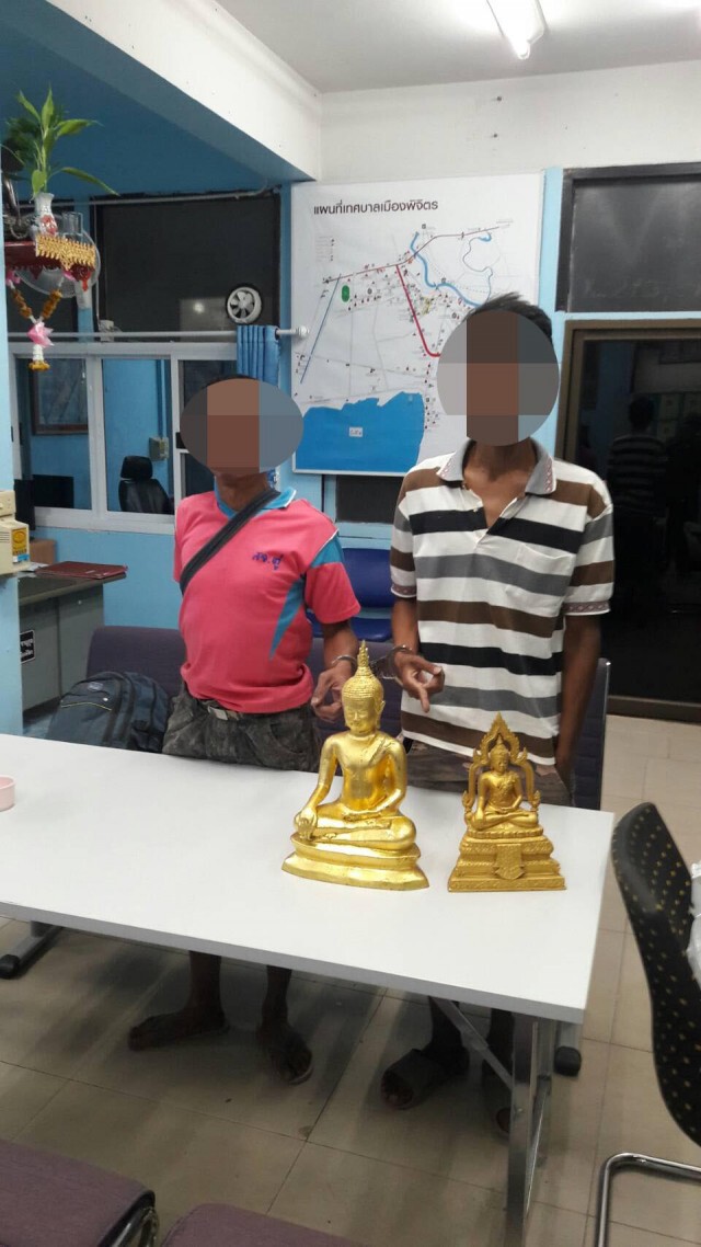 รวบ2คนร้ายขโมยพระพุทธรูปอายุเกือบ100ปี