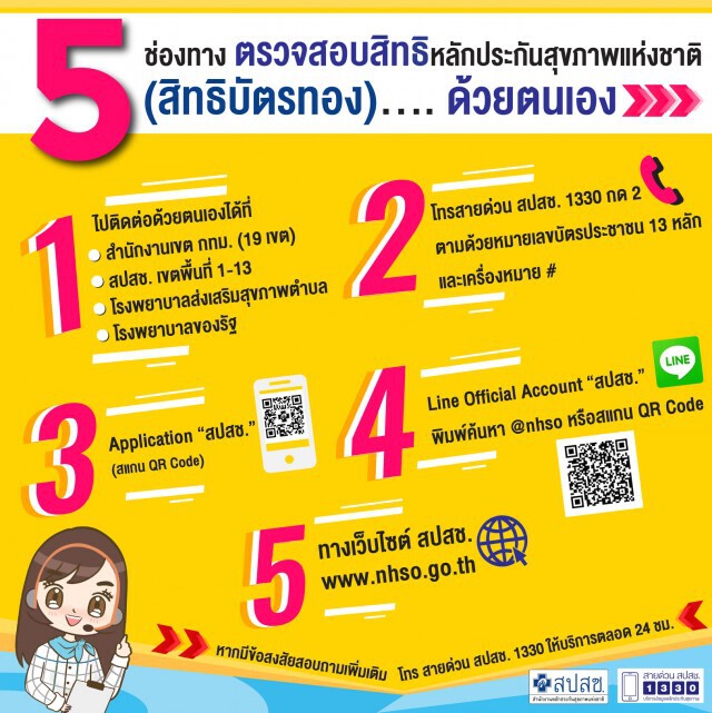 ตรวจเช็กสิทธิ - ย้ายสิทธิ "บัตรทอง" ง่ายๆทำได้ด้วยตนเอง