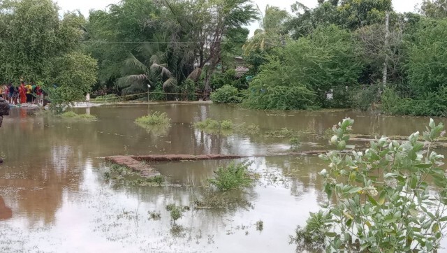 "โนอึล" ทำฝนตกหนักน้ำทะลักท่วมปราสาทปรางค์สงคราม