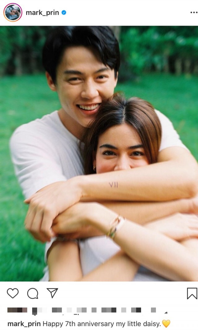 หมาก-คิมเบอร์ลี่ โพสต์หวานครบรอบ7 ปี