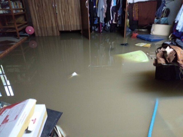 น้ำป่าหลากท่วมหมู่บ้านชายแดน
