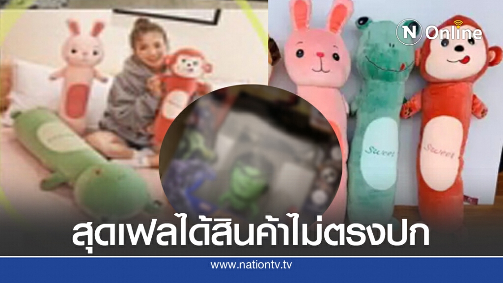 สาวสั่งหมอนข้างลิงออนไลน์ ต้องผิดหวัง เพราะของที่ได้ ไม่ตรงปก