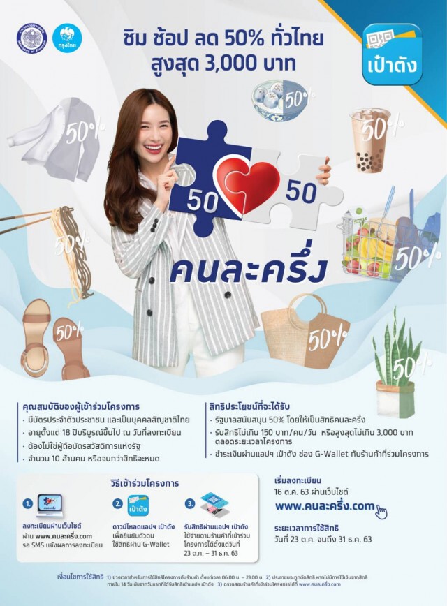 ครม.ไฟเขียวแจกเงิน'บัตรสวัสดิการแห่งรัฐ-โครงการคนละครึ่ง'