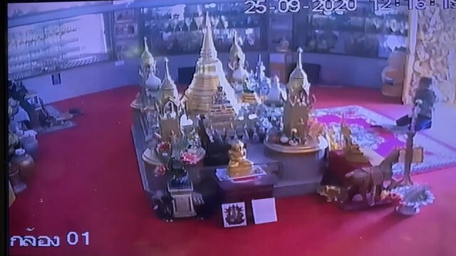 วงจรปิดจับภาพโจรใจบาป งัดบาตรขโมยเงินบริจาควัดใต้พระเจ้าใหญ่องค์ตื้อ