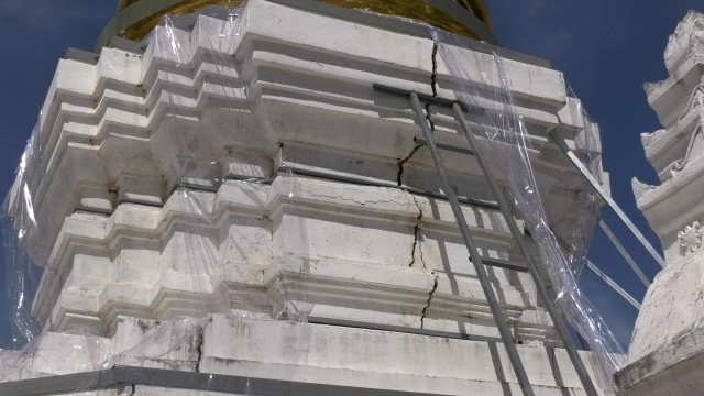 เจดีย์ "วัดเวียง"อายุหลายร้อยปีแตกร้าว