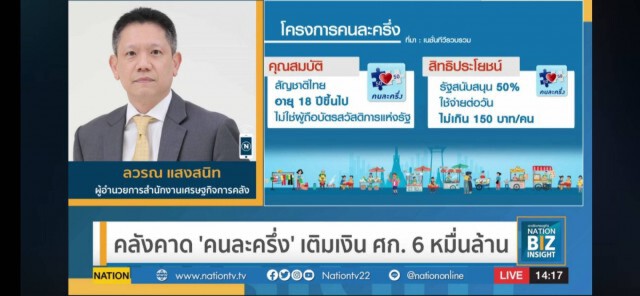 ดีเดย์วันนี้! ร้านค้าลงทะเบียนร่วม'คนละครึ่ง'
