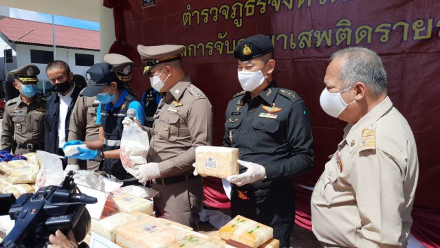 ผบช.ภ.5แถลงโชว์จับยาเสพติดล็อตใหญ่
