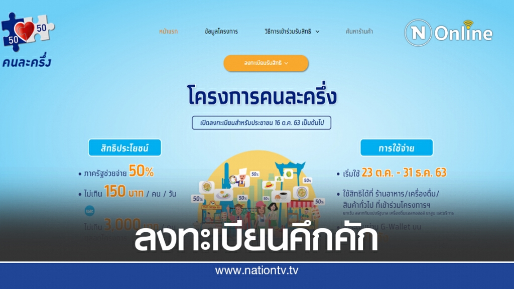 ร้านค้าลงทะเบียน 'คนละครึ่ง' วันแรก 1.6 แสนราย ร้านค้าลงทะเบียน 'คนละครึ่ง' วันแรก 1.6 แสนราย