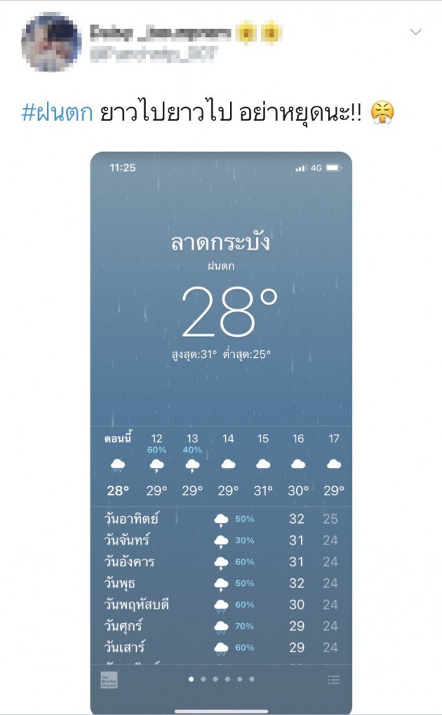 ชาวเน็ตบ่นระงม แห่แชร์ภาพฝนตกหนักมาก รอลุ้นน้ำท่วมไม่ท่วม