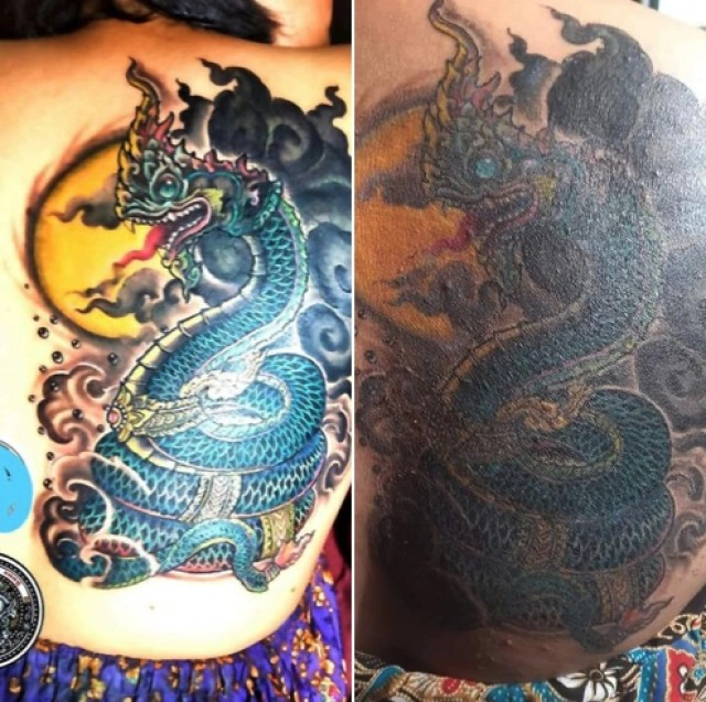 งูเขียวหัวโม่ง ส่อดราม่าซ้ำ รอยสักพญานาค เจ็บแต่ไม่จบ คิดว่าดีสุดท้ายสงสารคนสักเลย