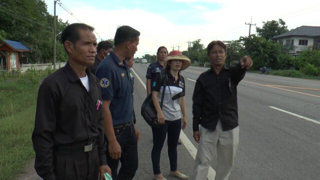 วอนติดป้ายเตือนและไฟส่องสว่างสี่เลนอันตรายรถชนบ่อย