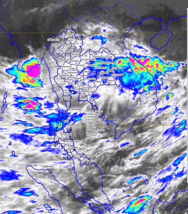 พายุ​ฝน​ เคลื่อนลงอ่าวไทยแล้ว ค่ำนี้เตรียมรับมือฝนพรำตลอดคืน​