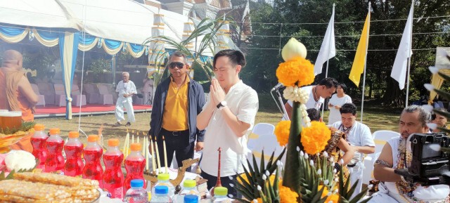 ประกอบพิธีราชาเทวาพุทธาภิเษก สร้าง "หัวนอโมศรีธรรมโศกราช" ระดมทุนสร้างรพ.สงฆ์อาพาธศรีธรรมราชา