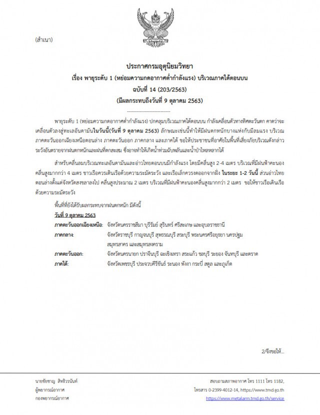 กรมอุตุฯประกาศล่าสุด พายุเคลื่อนตัวทิศตะวันตก ถล่ม 28 จังหวัด