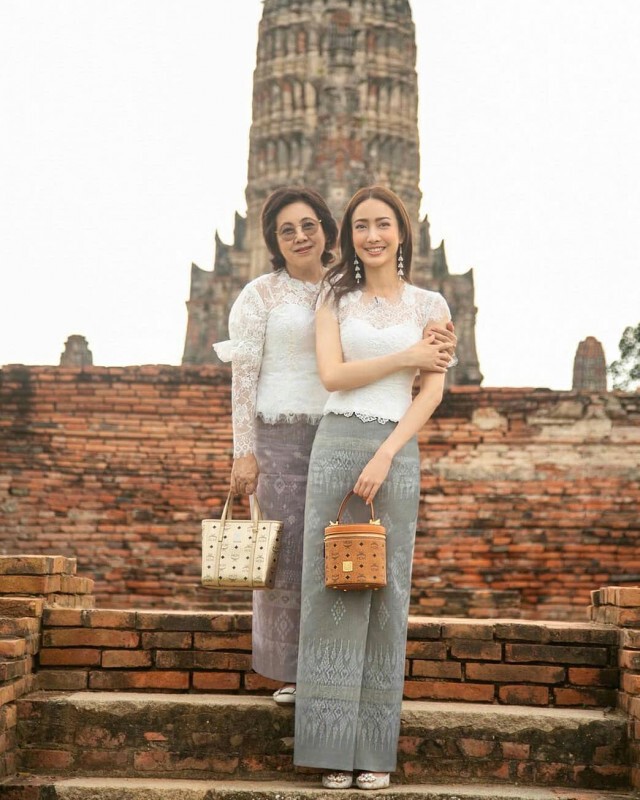 ส่องชุด "แต้ว ณฐพร" ไหว้พระอยุธยา